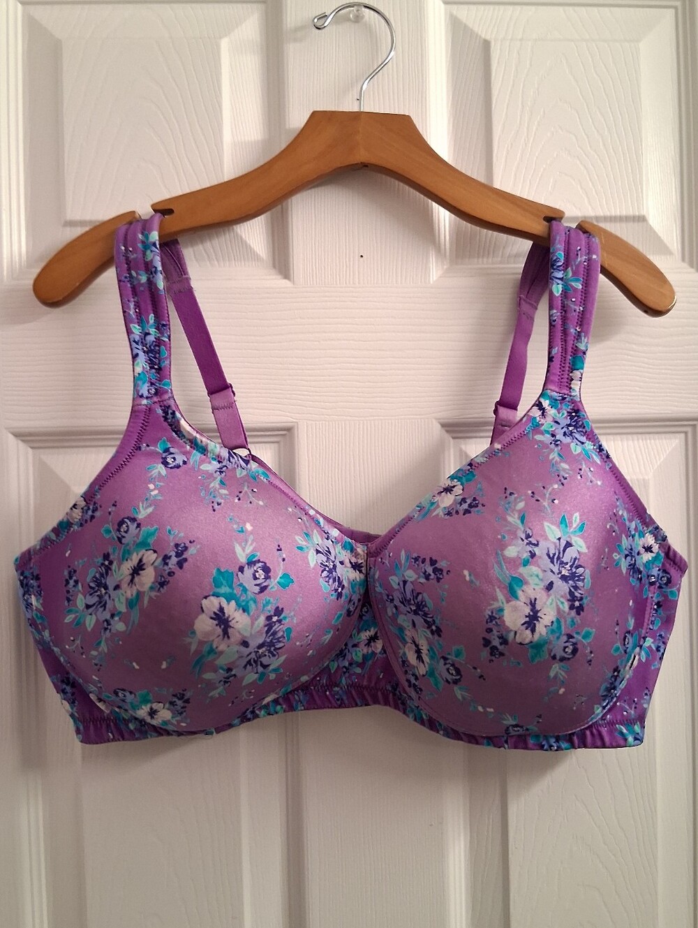 Comfort Choice Purple Floral Bra 44C